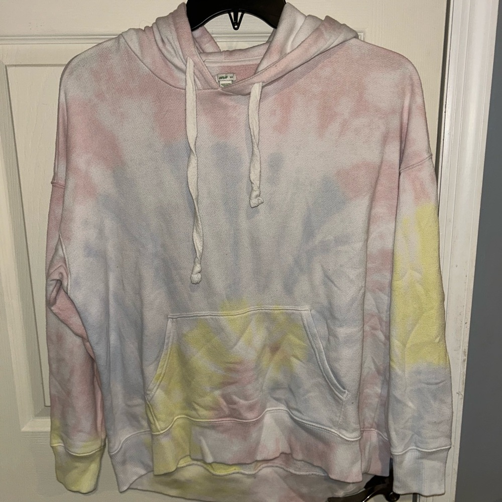 aerie Pastel Pink Tie-Dye Hoodie